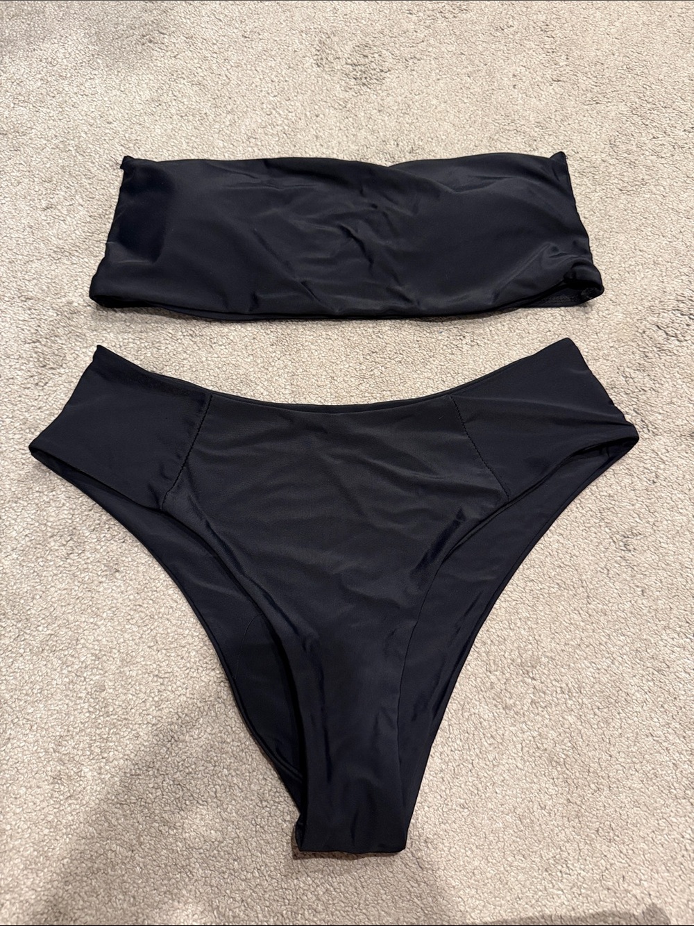Amazon Women’s Black Bandeau Bikini Set - Picture 1 of 1